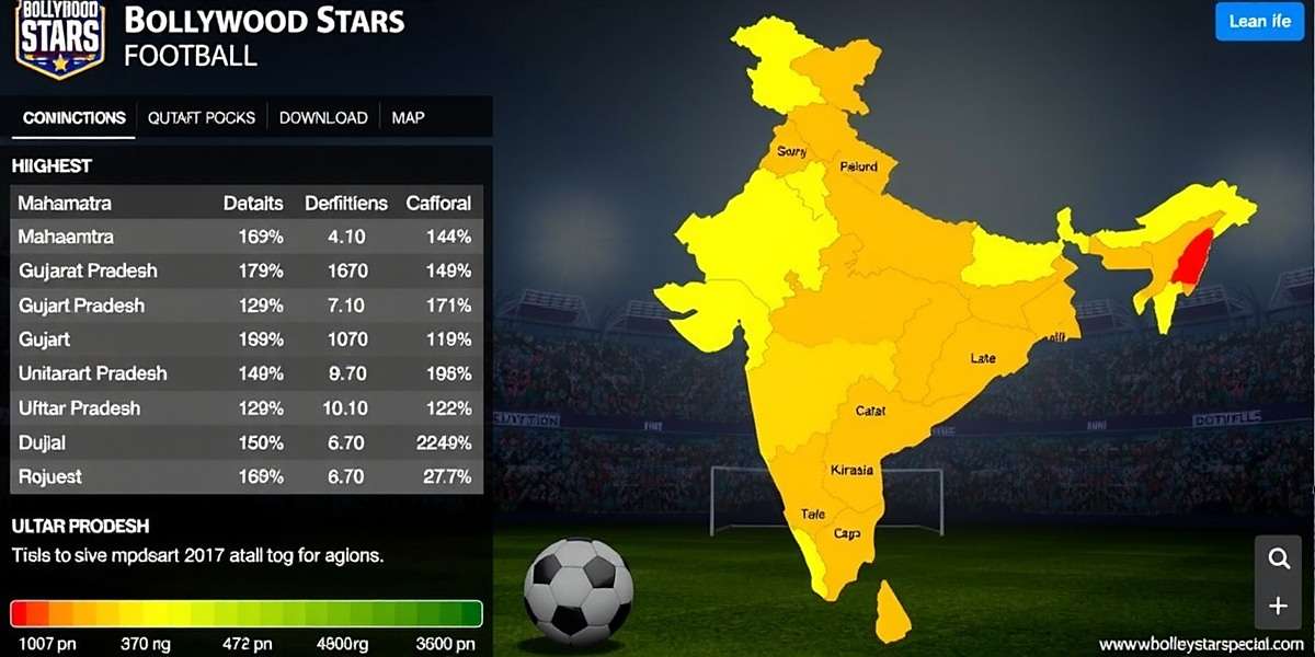 BSF Download Distribution Bollywood Stars Football download distribution map showing highest concentration in Maharashtra, Gujarat, and Uttar Pradesh